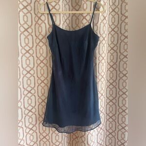 Vintage All That Jazz navy blue mini dress